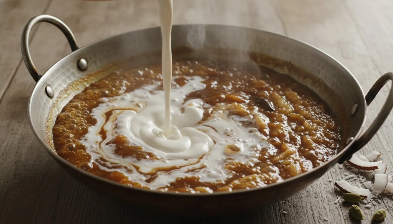 Ada Pradhaman cooking step