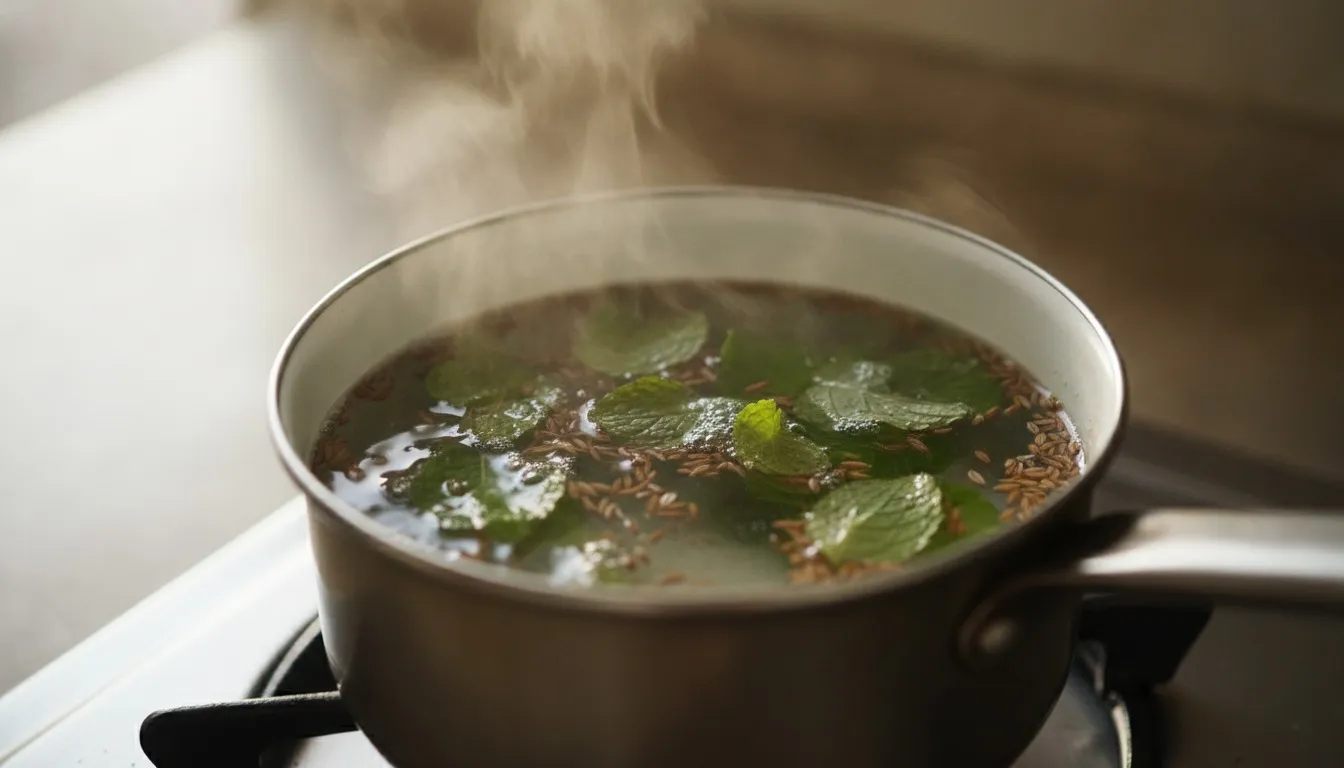 Ajwain Steam Inhalation preparation