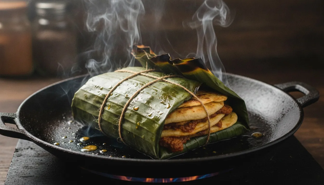 Chicken Kizhi Parotta cooking step