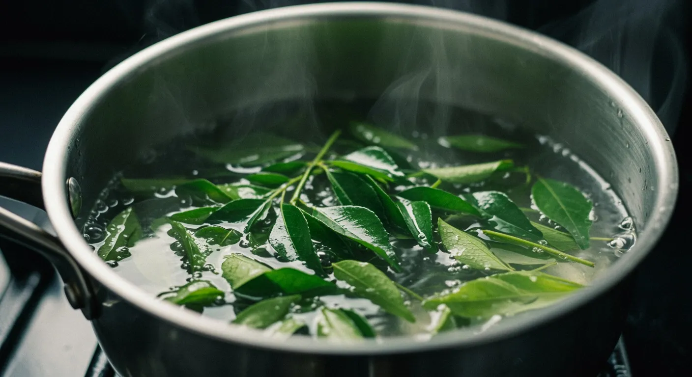 Curry Leaf Digestive Water preparation
