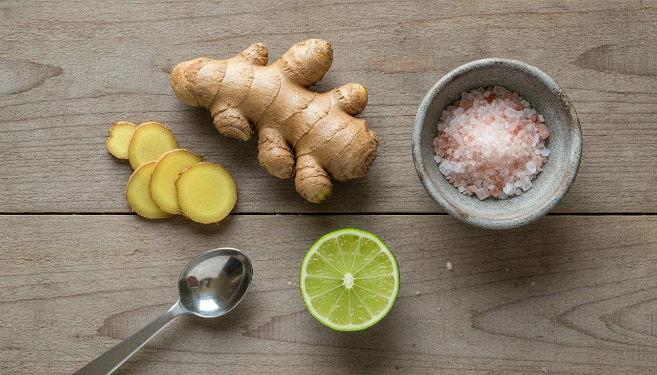 Ginger, Rock Salt, and Lime Digestive Appetizer