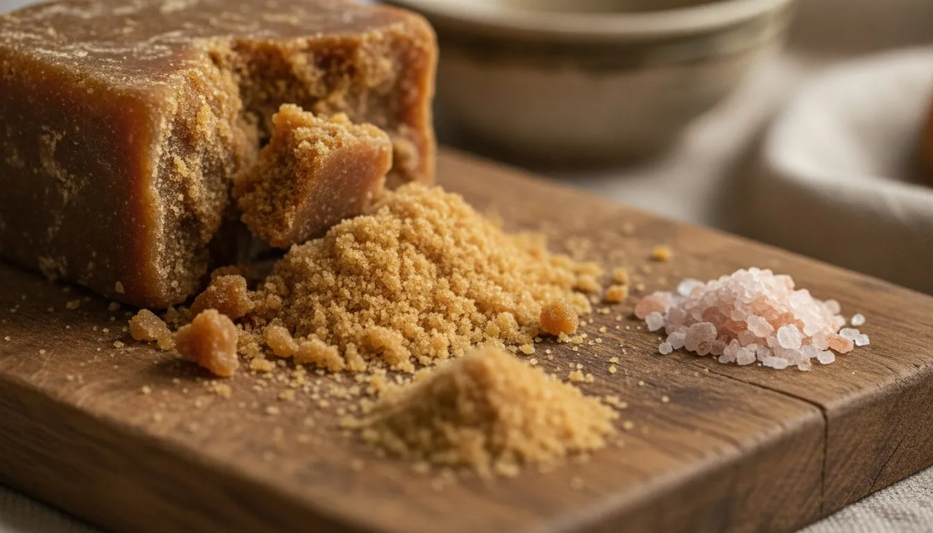 Jaggery and Rock Salt Hiccup Spoon preparation