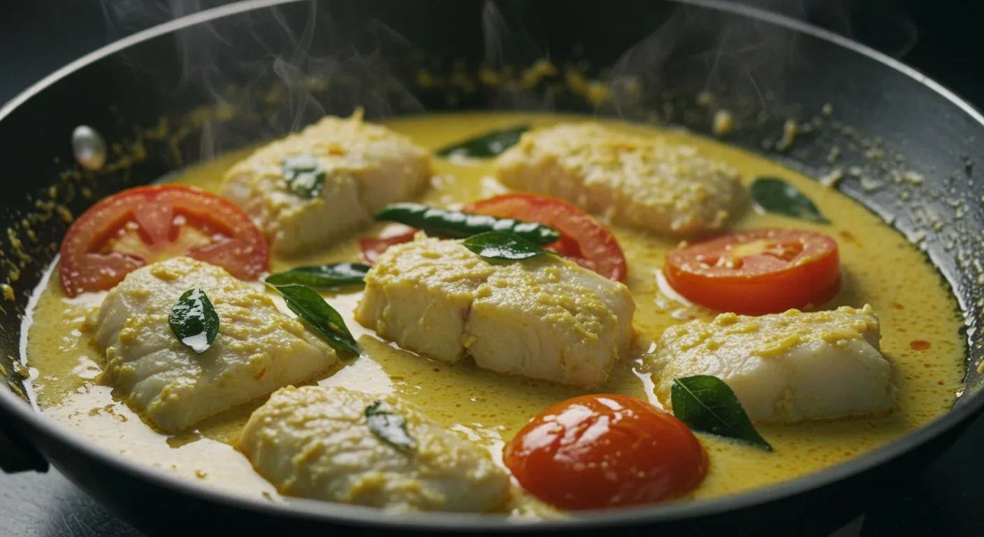 Kerala Fish Molee (Meen Moilee) cooking step