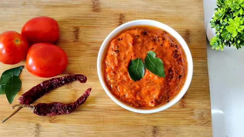 Easy Tomato Chutney Recipe for Dosa