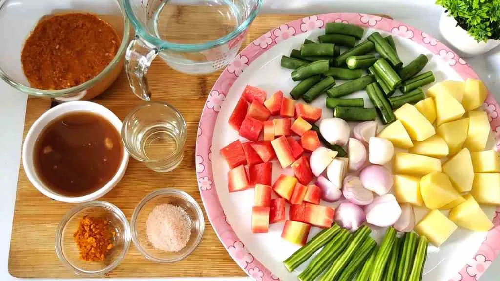 Vegetables for Saravana Bhavan Sambar Sadam