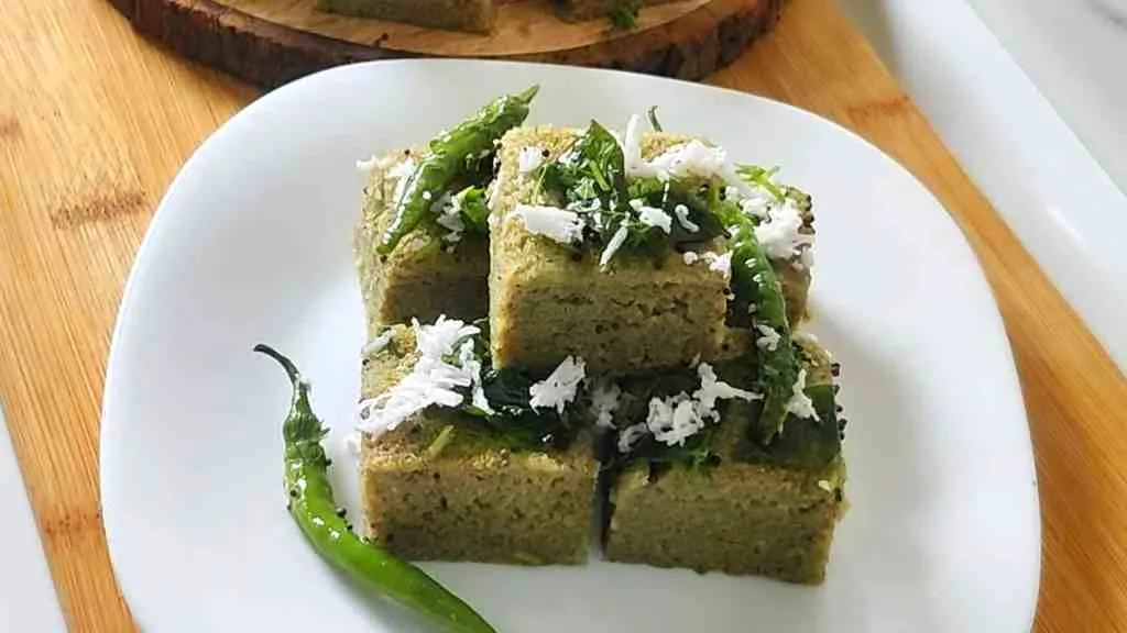 Super Healthy Green Moong Dal Dhokla Recipe
