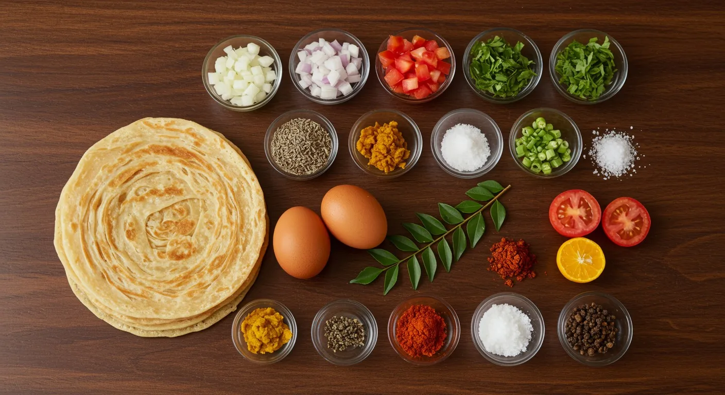 Egg Kothu Parotta