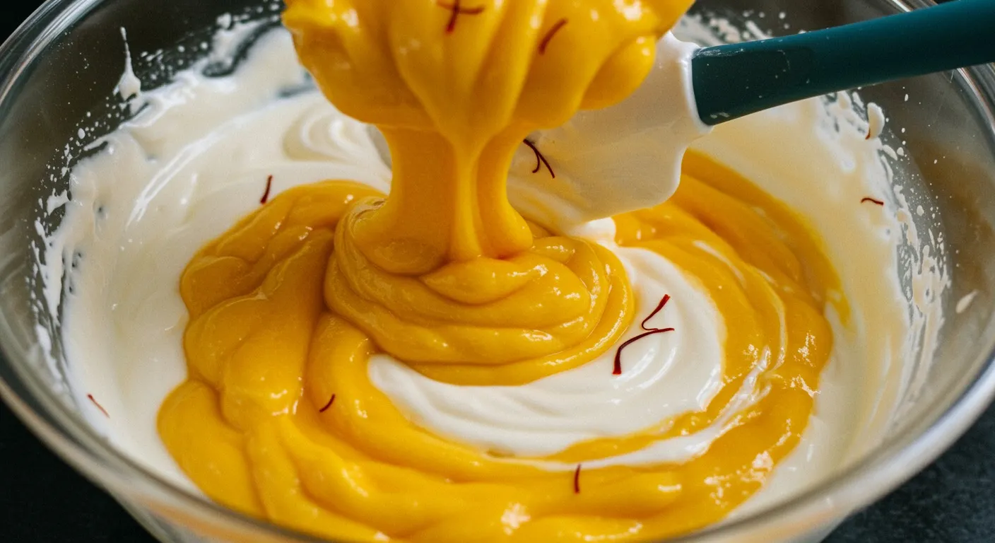 Mango Shrikhand (Amrakhand) cooking step