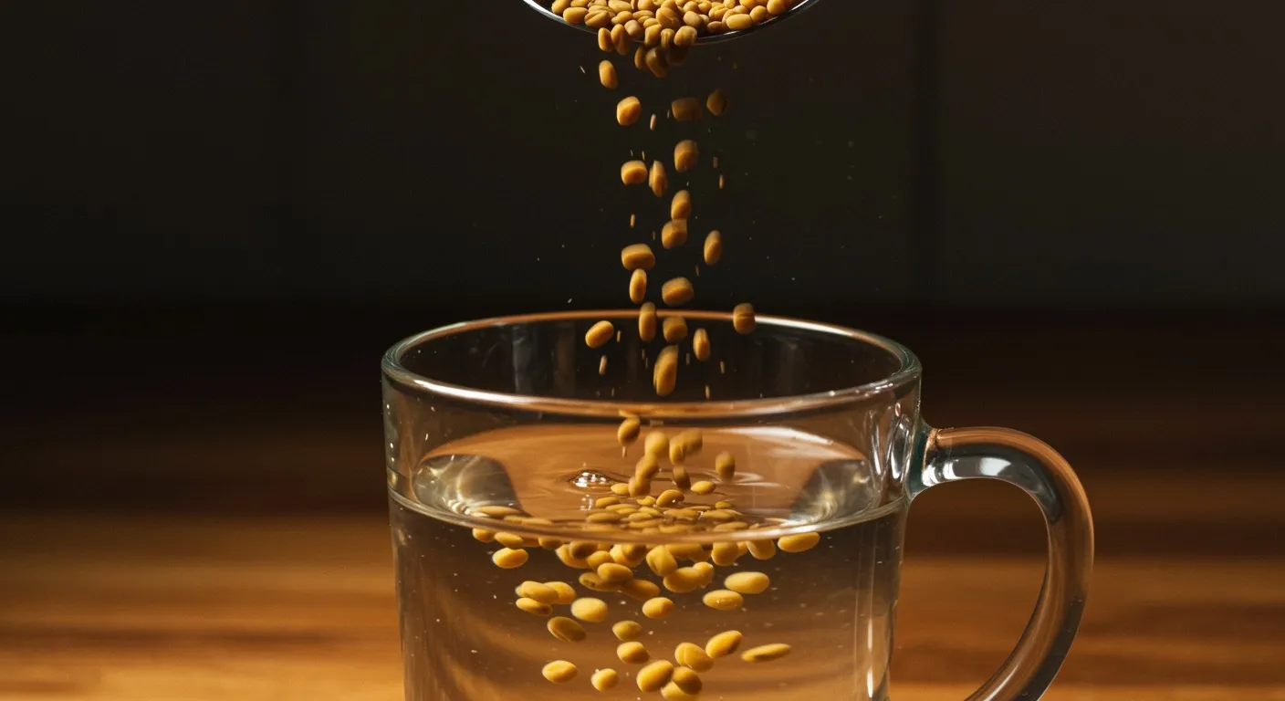 Methi Seed Soak Water preparation
