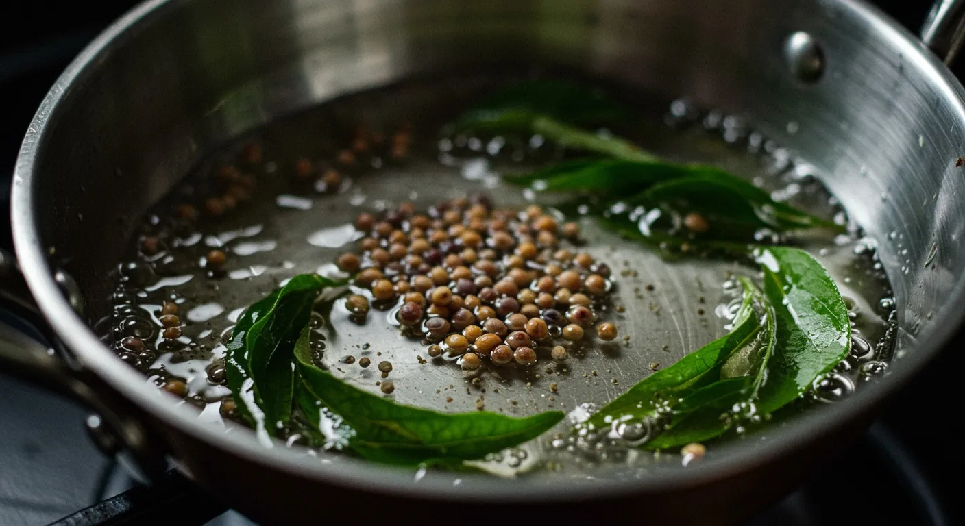 Neer Mor (South Indian Spiced Buttermilk) cooking step