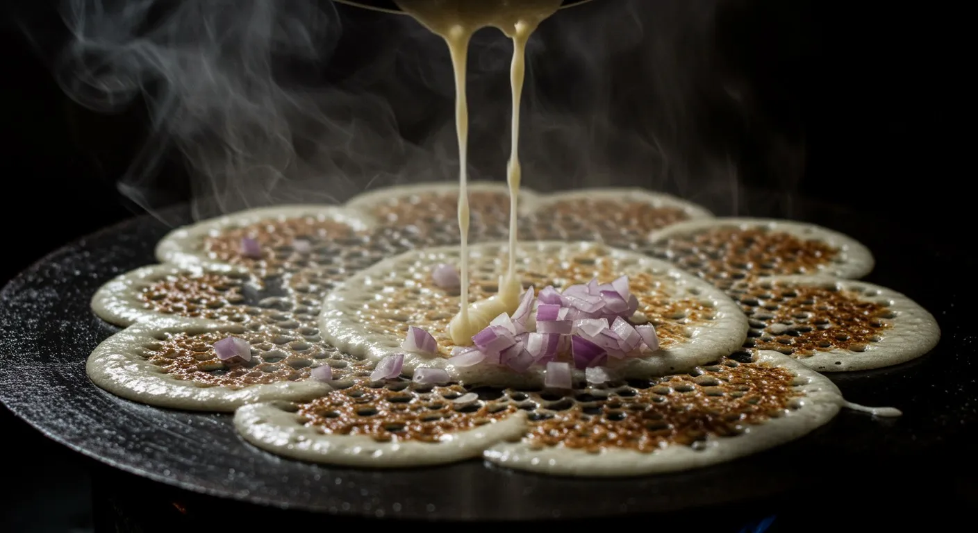 Onion Rava Dosa cooking step