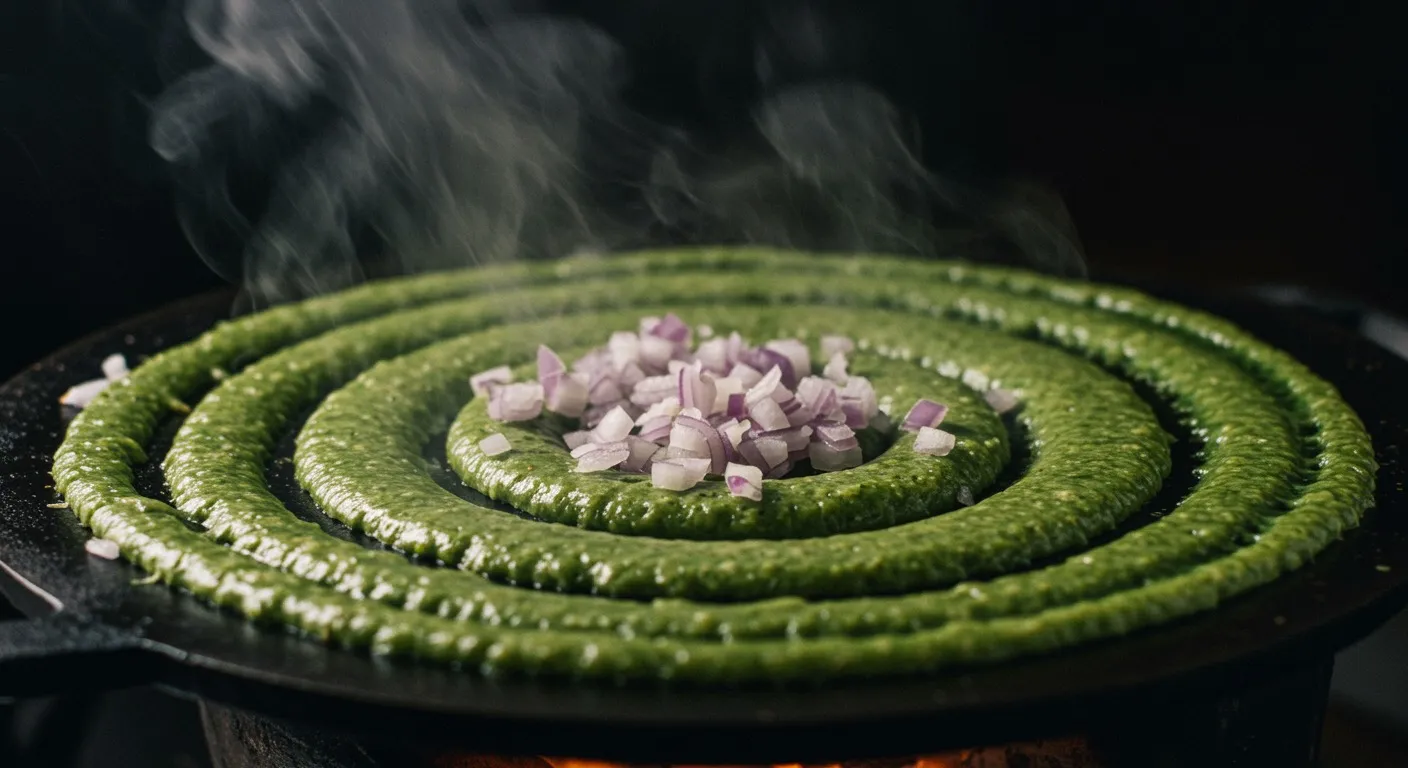 Andhra Pesarattu (Green Moong Dal Dosa) cooking step