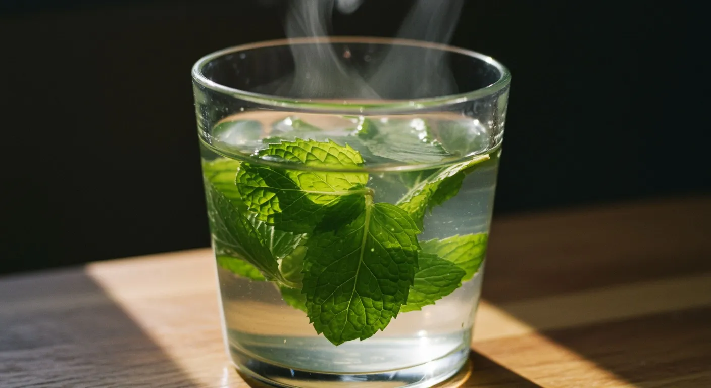 Fresh Mint (Pudina) Digestive Tea preparation