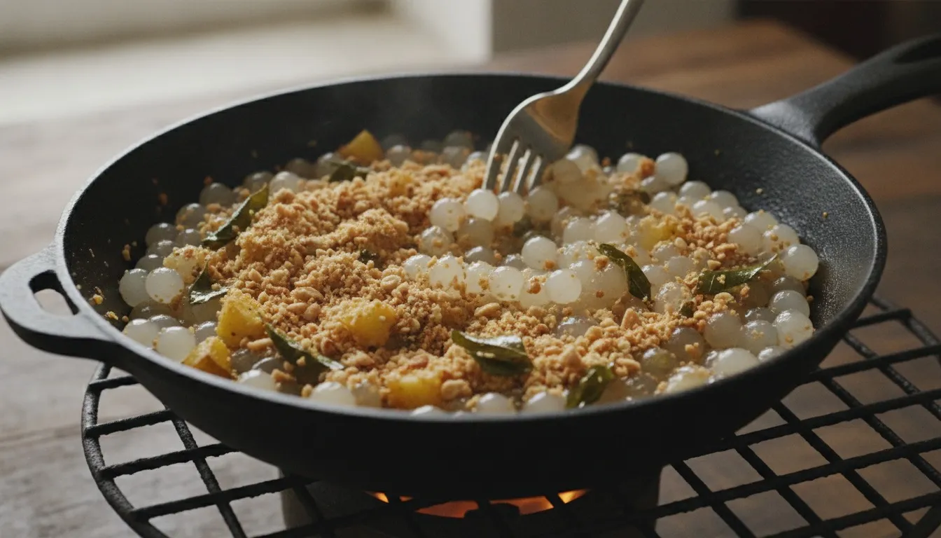 Sabudana Khichdi cooking step