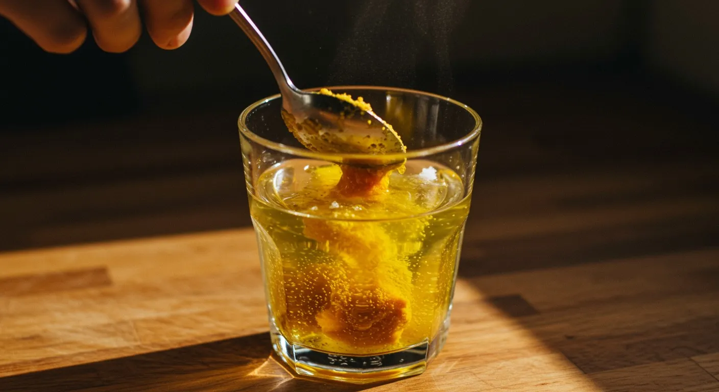 Warm Salt and Turmeric Throat Gargle preparation