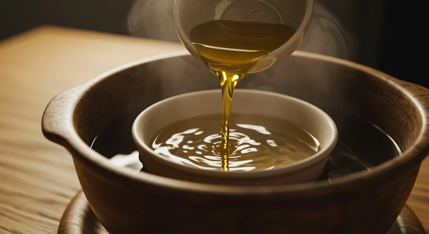 Sesame Oil Padabhyanga Foot Massage preparation