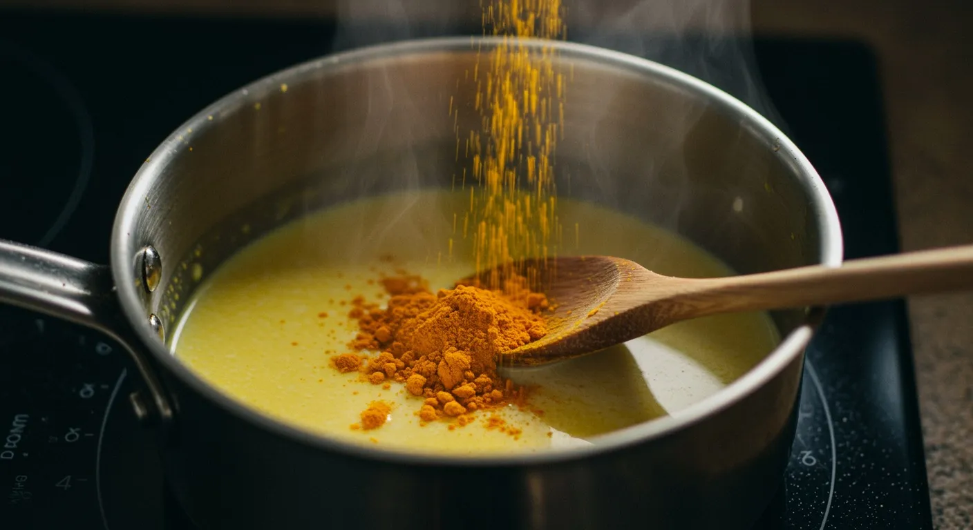 Turmeric Golden Milk preparation