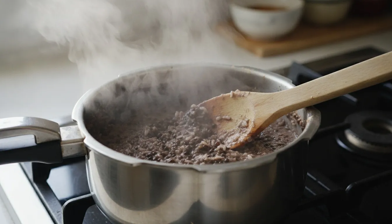 Ulundhu Kanji cooking step