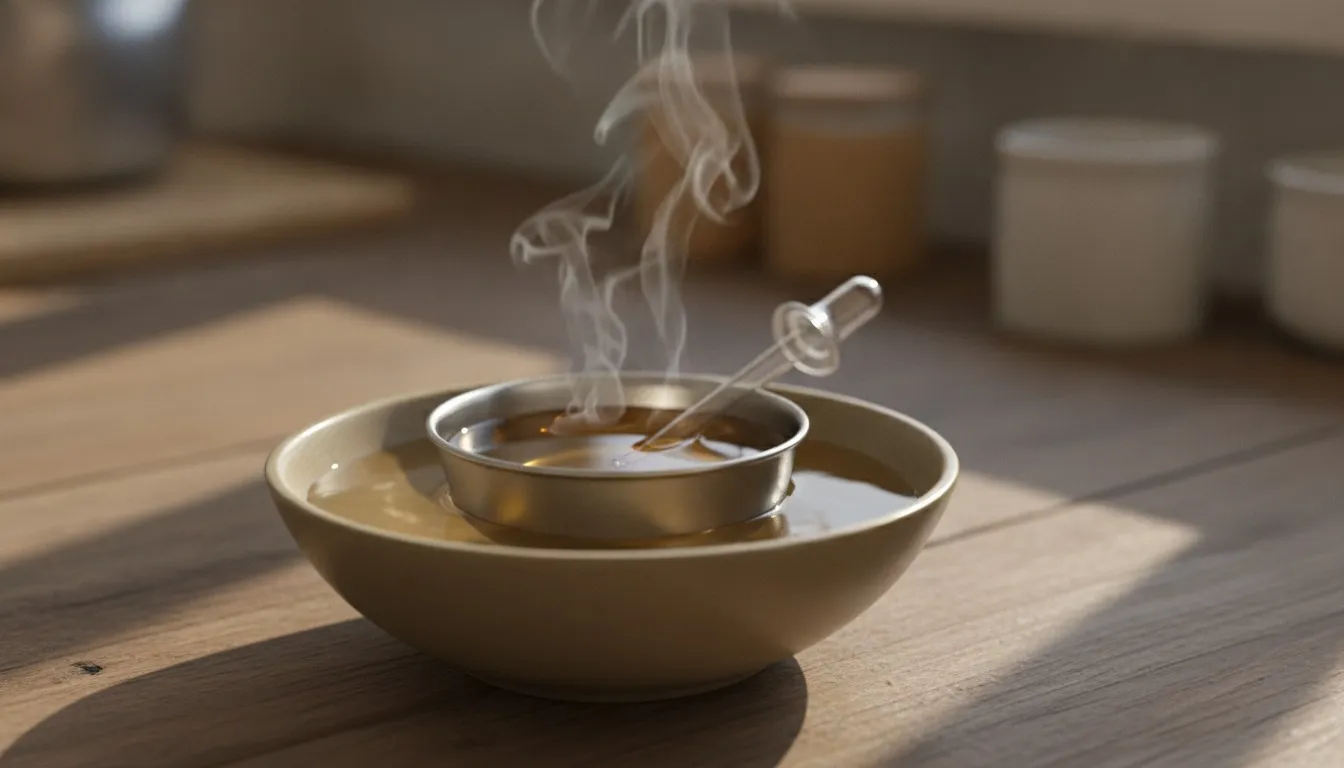 Warm Sesame Oil Ear Drops preparation