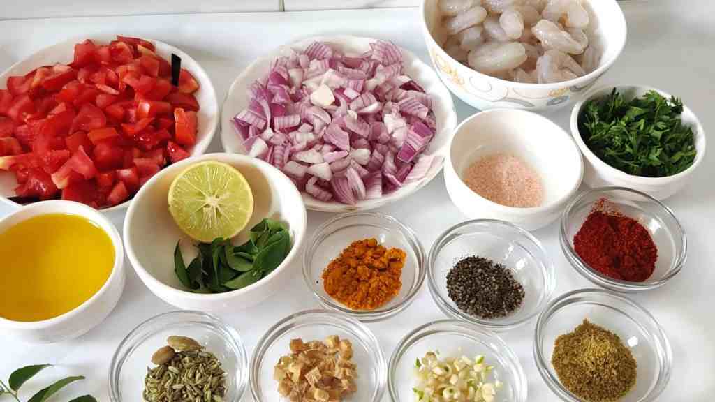 South Indian prawn recipe
