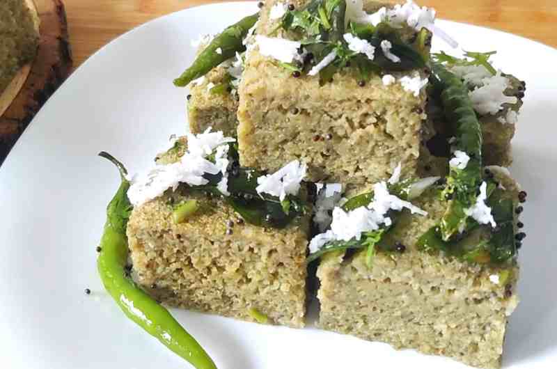 Green Moong Dal Dhokla Recipe